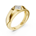 Princess Cut Diamond Men's Signet Ring