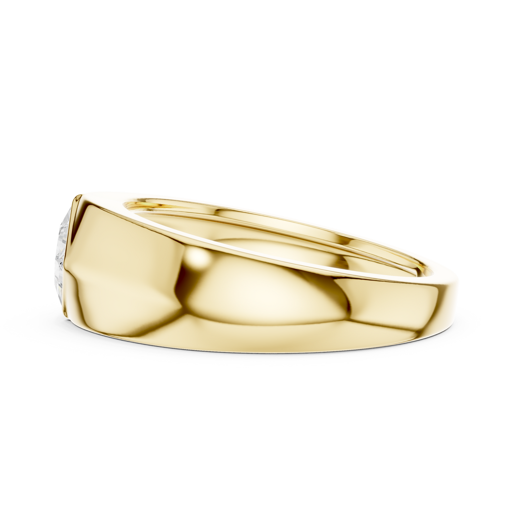 Princess Cut Diamond Men's Signet Ring