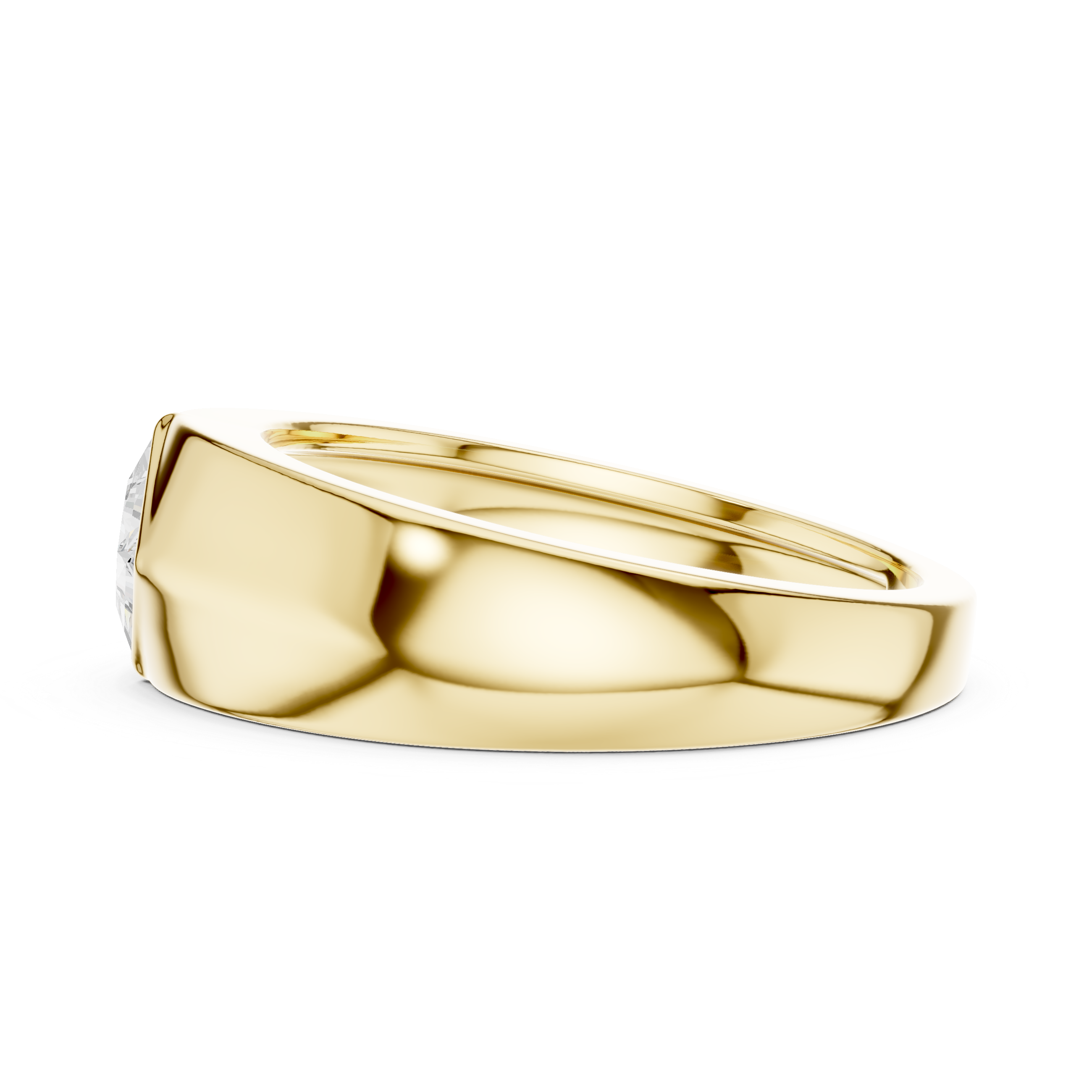 Princess Cut Diamond Men's Signet Ring