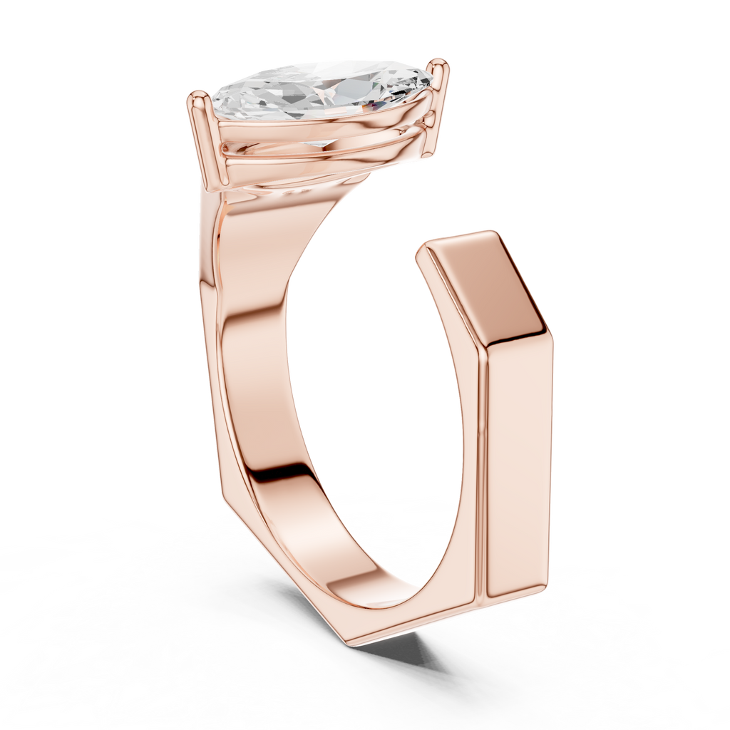 Marquise Cut Diamond Men's Solitaire Ring