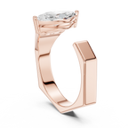 Marquise Cut Diamond Men's Solitaire Ring