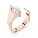 Marquise Cut Diamond Men's Solitaire Ring