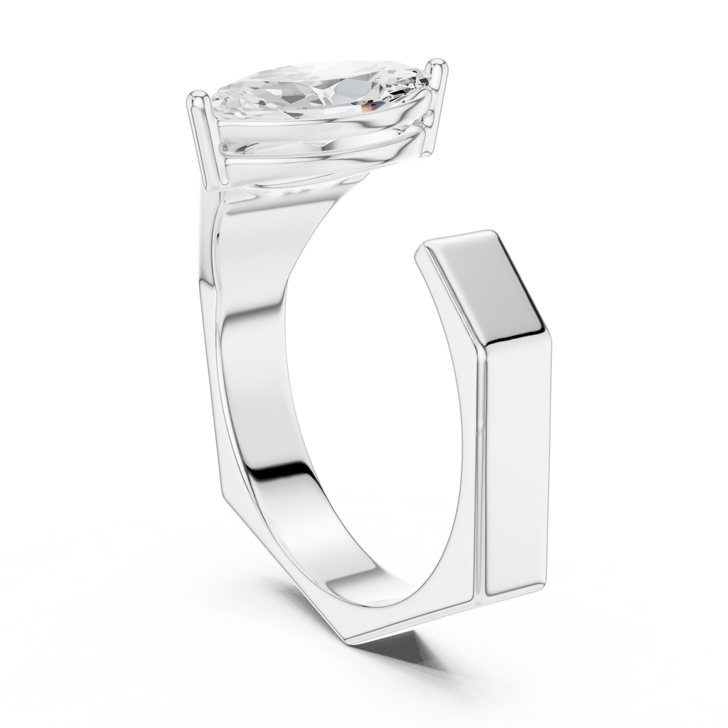 Marquise Cut Diamond Men's Solitaire Ring