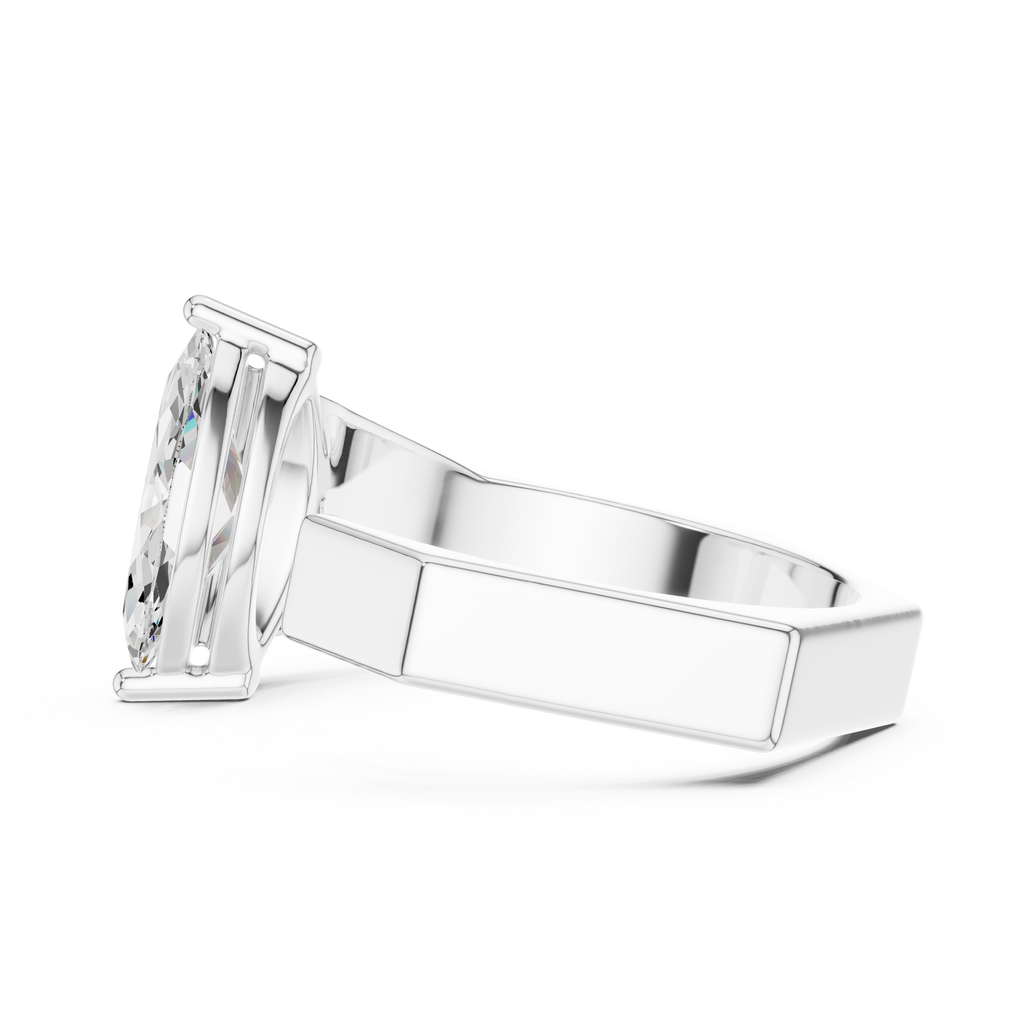 Marquise Cut Diamond Men's Solitaire Ring
