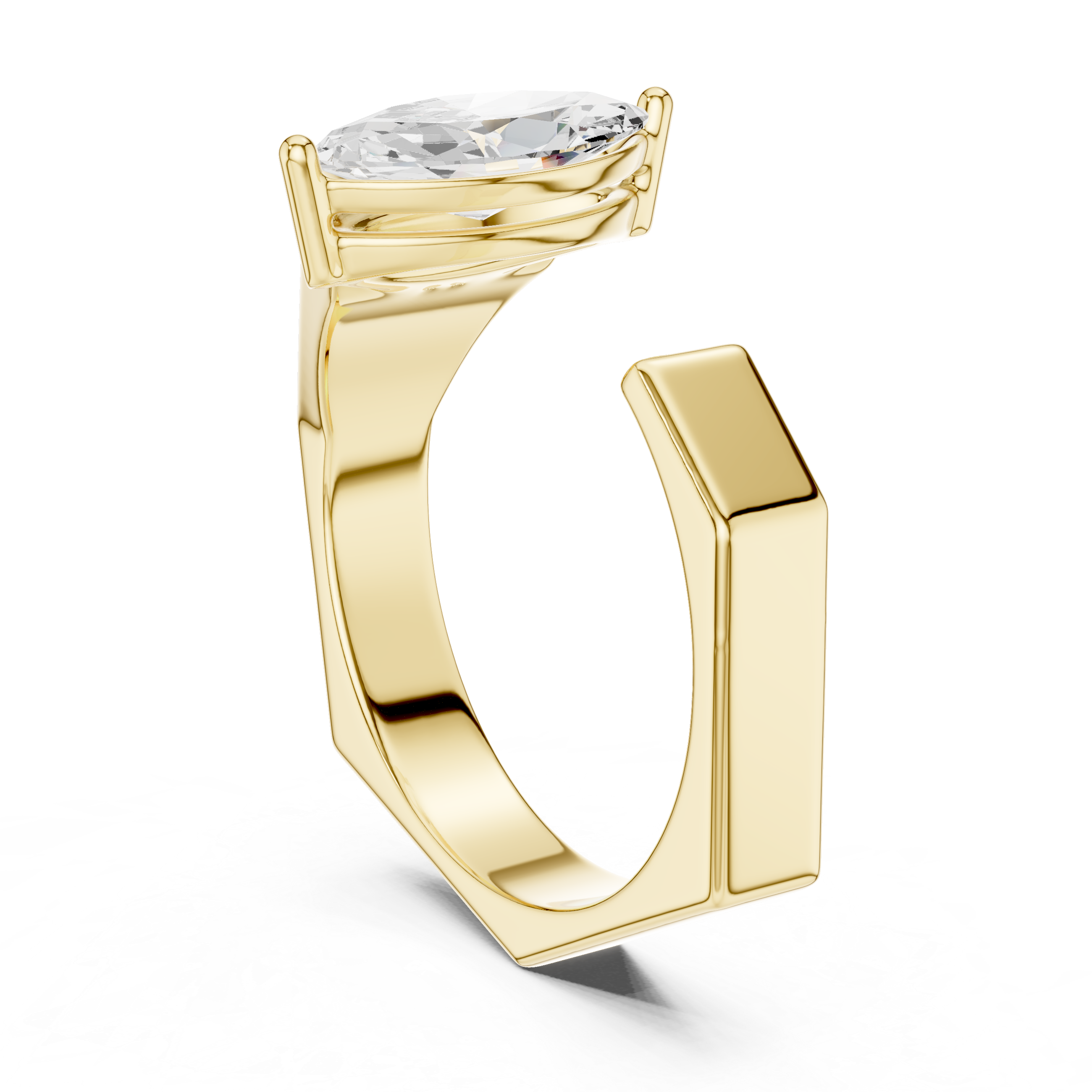 Marquise Cut Diamond Men's Solitaire Ring