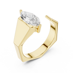 Marquise Cut Diamond Men's Solitaire Ring