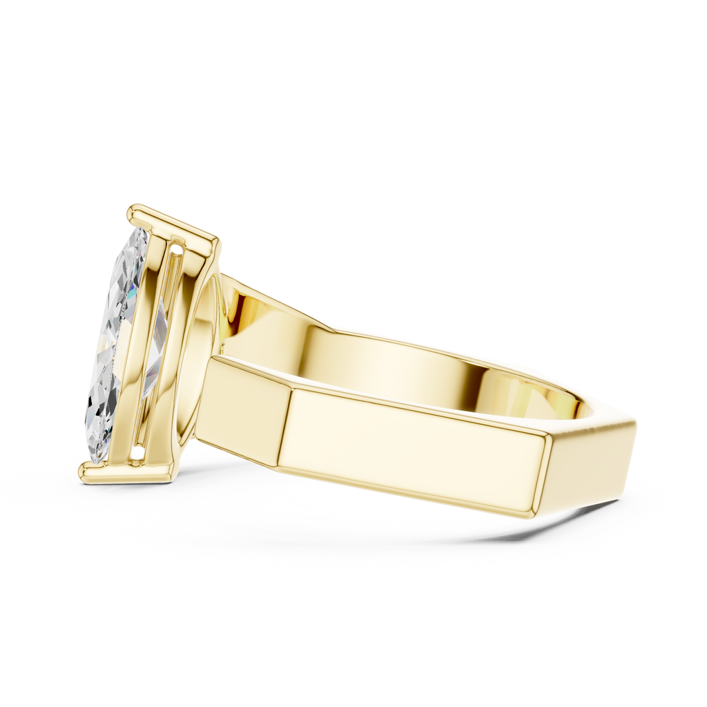 Marquise Cut Diamond Men's Solitaire Ring