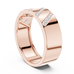 Channel Set Diamond Men's Wedding Band