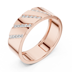 Channel Set Diamond Men's Wedding Band