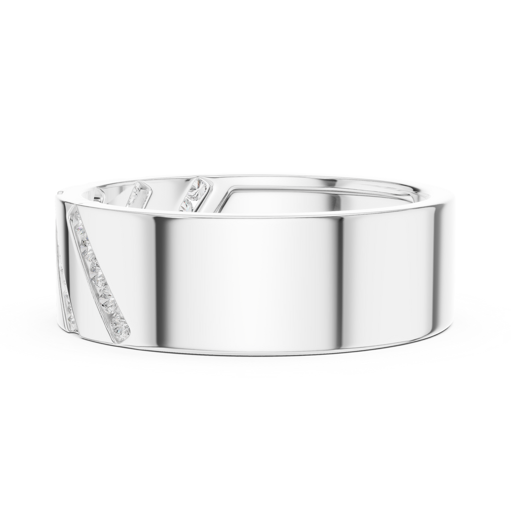 Channel Set Diamond Men's Wedding Band