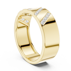 Channel Set Diamond Men's Wedding Band