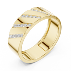 Channel Set Diamond Men's Wedding Band