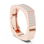 Diamond Pavé Men's Signet Ring