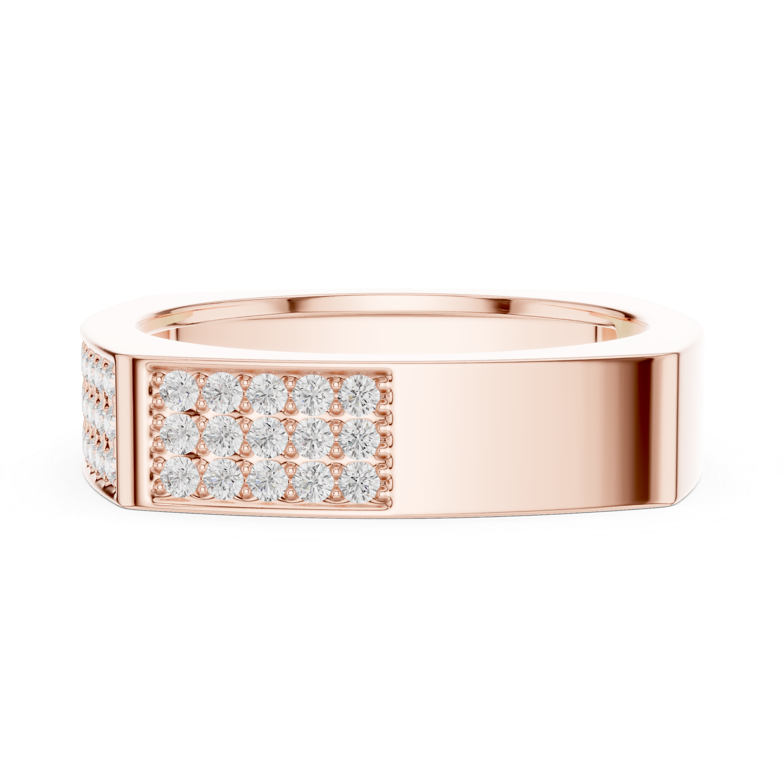 Diamond Pavé Men's Signet Ring