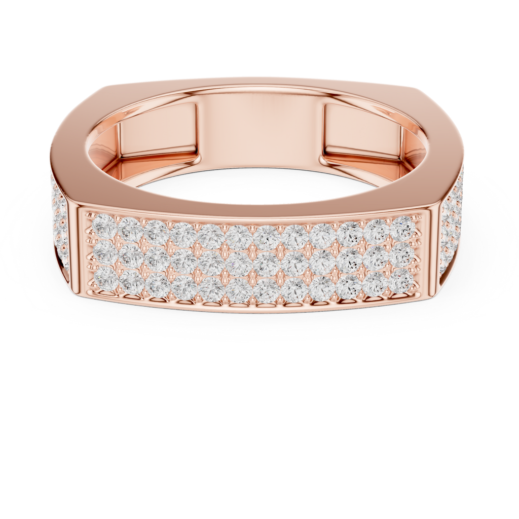 Diamond Pavé Men's Signet Ring