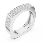 Diamond Pavé Men's Signet Ring