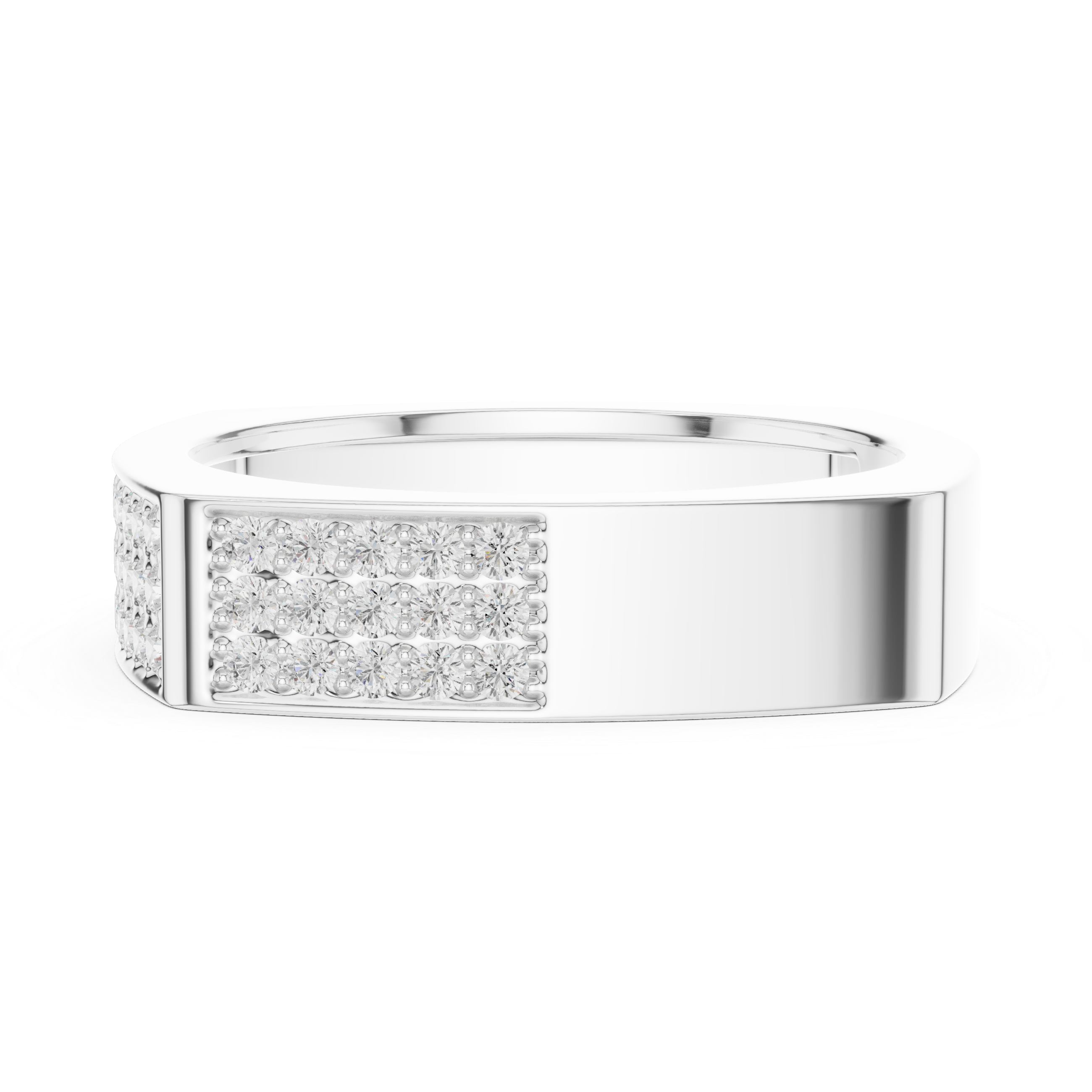 Diamond Pavé Men's Signet Ring