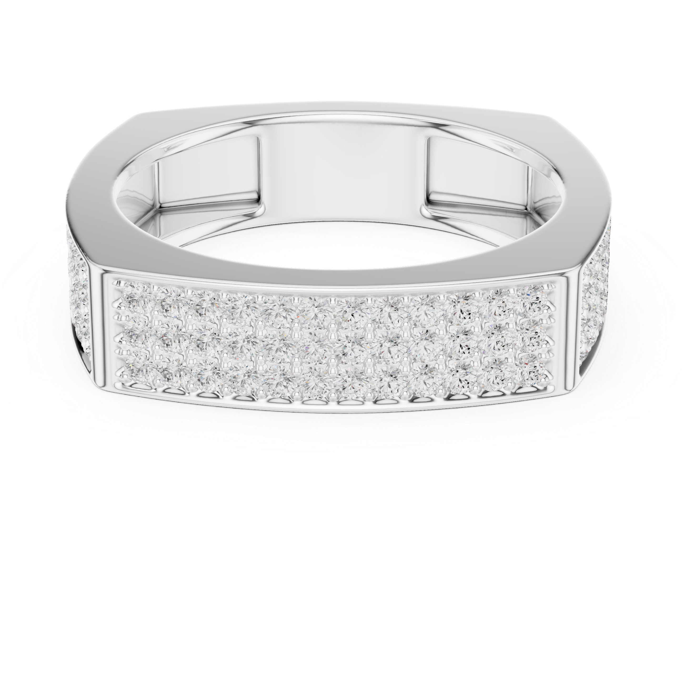 Diamond Pavé Men's Signet Ring