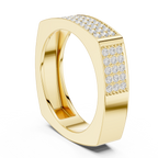 Diamond Pavé Men's Signet Ring