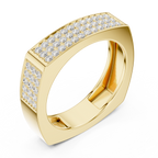 Diamond Pavé Men's Signet Ring