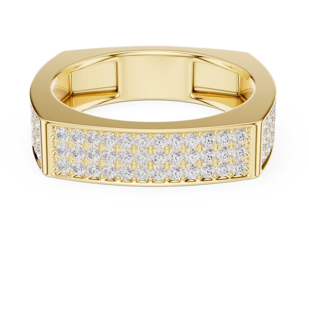 Diamond Pavé Men's Signet Ring