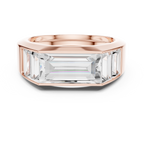 Baguette Cut Diamond Men's Signet Ring