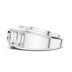 Baguette Cut Diamond Men's Signet Ring