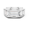Baguette Cut Diamond Men's Signet Ring