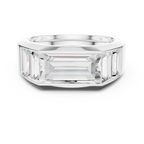 Baguette Cut Diamond Men's Signet Ring