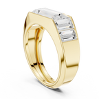 Baguette Cut Diamond Men's Signet Ring