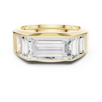 Baguette Cut Diamond Men's Signet Ring