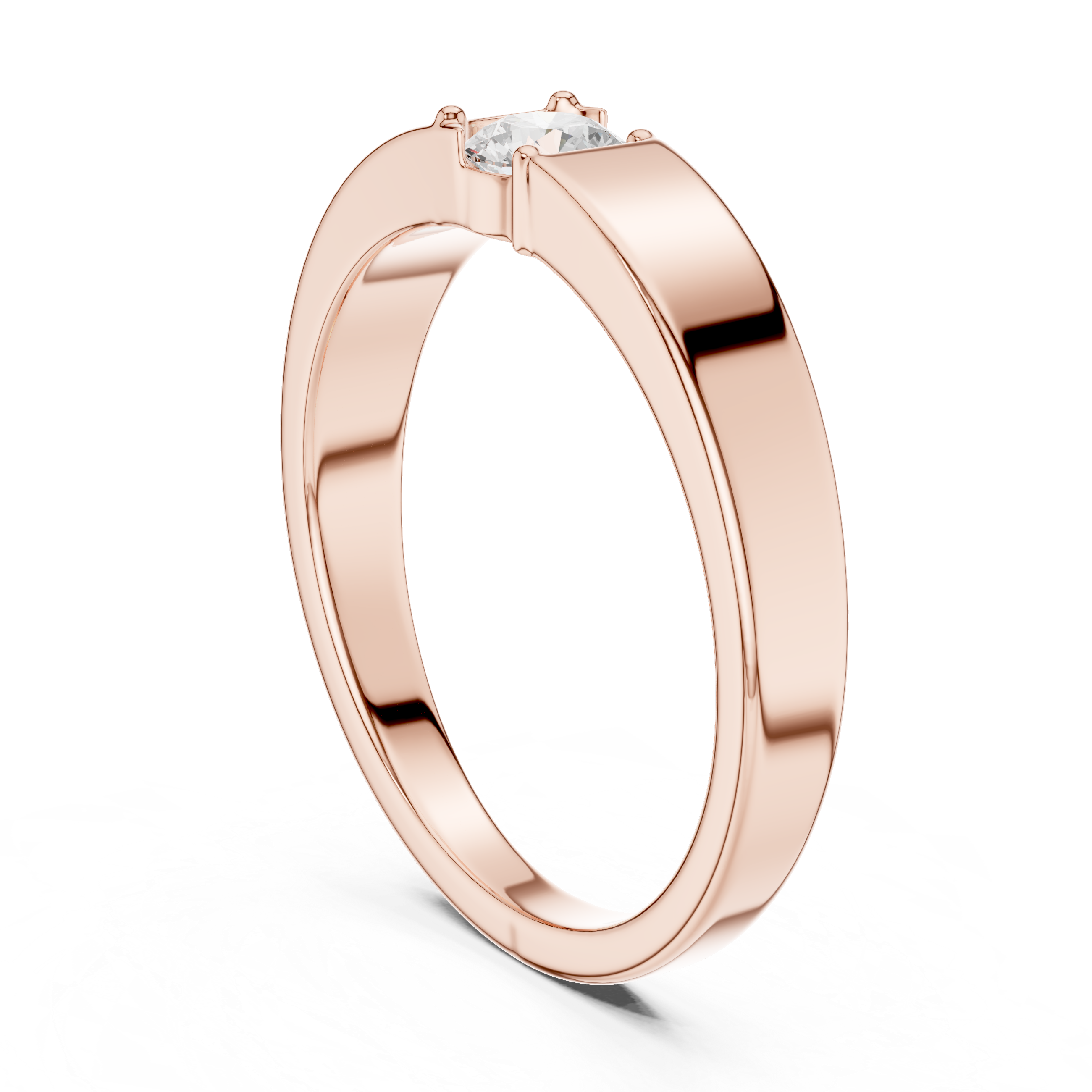 Round Diamond Men's Solitaire Ring
