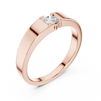 Round Diamond Men's Solitaire Ring