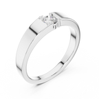 Round Diamond Men's Solitaire Ring