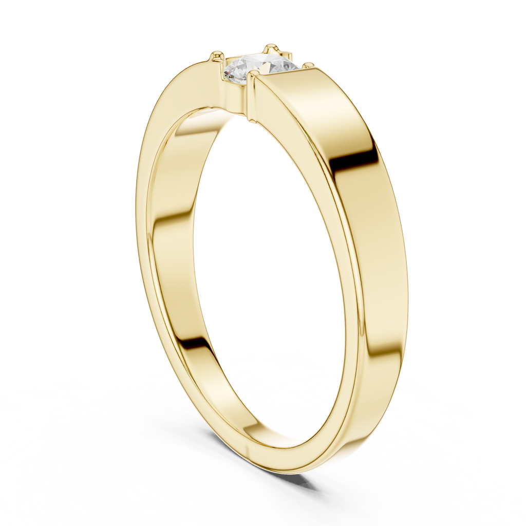 Round Diamond Men's Solitaire Ring
