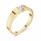 Round Diamond Men's Solitaire Ring