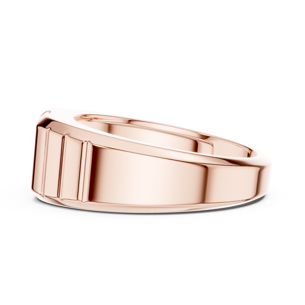Emerald Cut Diamond Men's Signet Ring