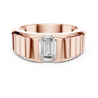 Emerald Cut Diamond Men's Signet Ring