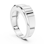 Emerald Cut Diamond Men's Signet Ring