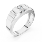 Emerald Cut Diamond Men's Signet Ring