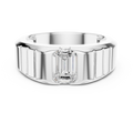 Emerald Cut Diamond Men's Signet Ring