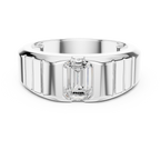 Emerald Cut Diamond Men's Signet Ring