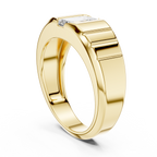 Emerald Cut Diamond Men's Signet Ring