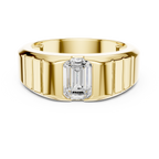 Emerald Cut Diamond Men's Signet Ring