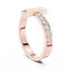 0.21 CT Pavé Diamond Men's Bar Ring
