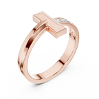 0.21 CT Pavé Diamond Men's Bar Ring