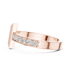 0.21 CT Pavé Diamond Men's Bar Ring