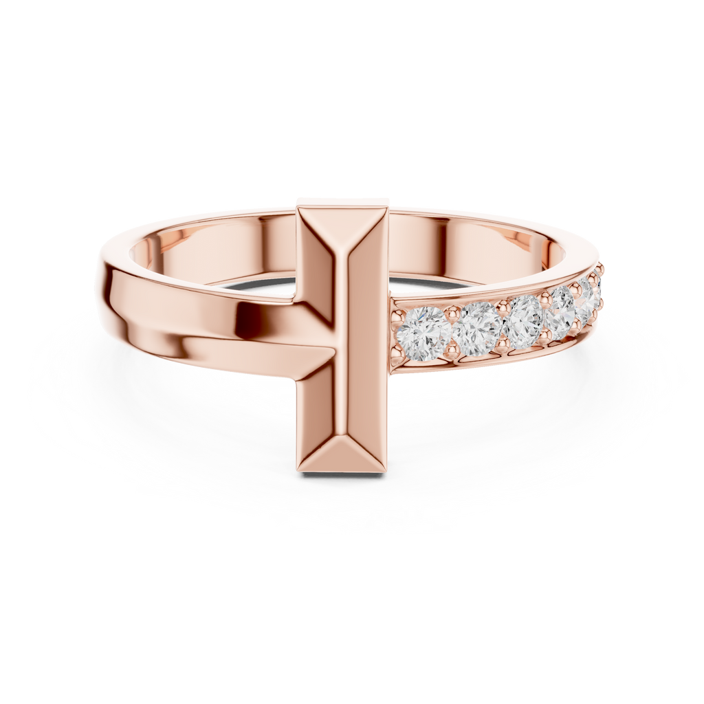 0.21 CT Pavé Diamond Men's Bar Ring