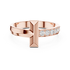 0.21 CT Pavé Diamond Men's Bar Ring