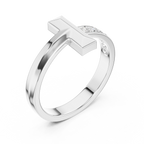0.21 CT Pavé Diamond Men's Bar Ring